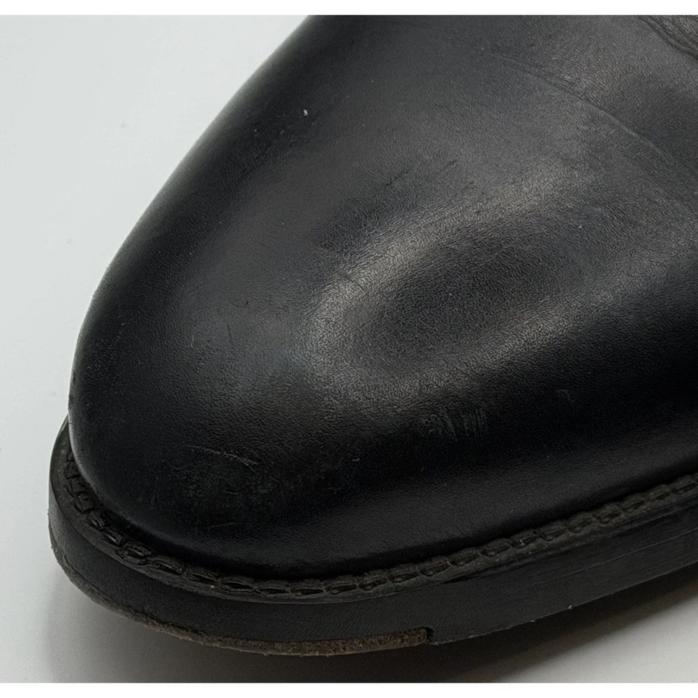 Santoni Men's US Size 8 Black Leather Chelsea Boots Luxury Made In Italy
